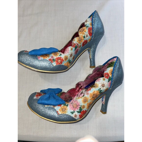 Irregular Choice Iconic Women’s Flair Dress Shoes Size 41 U.S. 10 M Blue Floral - Picture 13 of 14